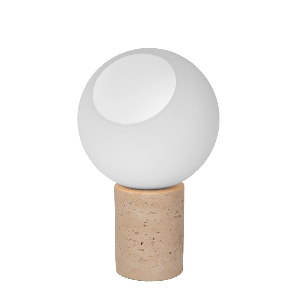 Lucide TafellampjeDavin zand bruin met wit - 05548/01/61